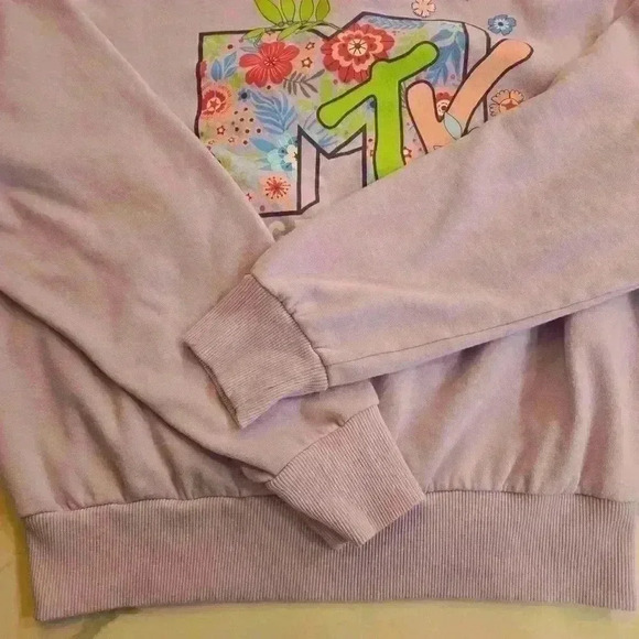 MTV Logo Hoodie size Large Purple - Picture 5 of 6